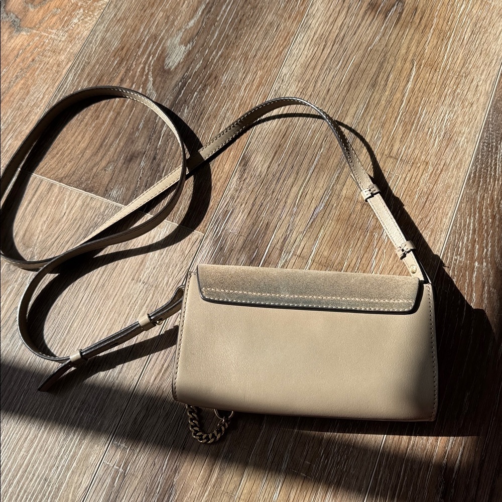 Chloe Mini Faye Suede & Leather Wallet Crossbody - Picture 8 of 12